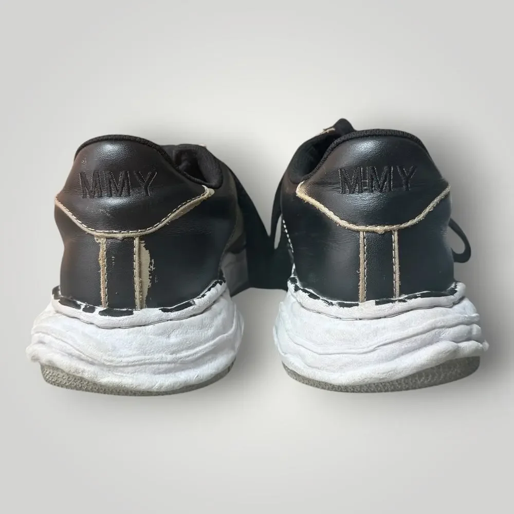 MAISON MIHARA YASUHIRO WAYNE OG SOLE LOW-TOP PAINTED LEATHER SNEAKERS sz 42